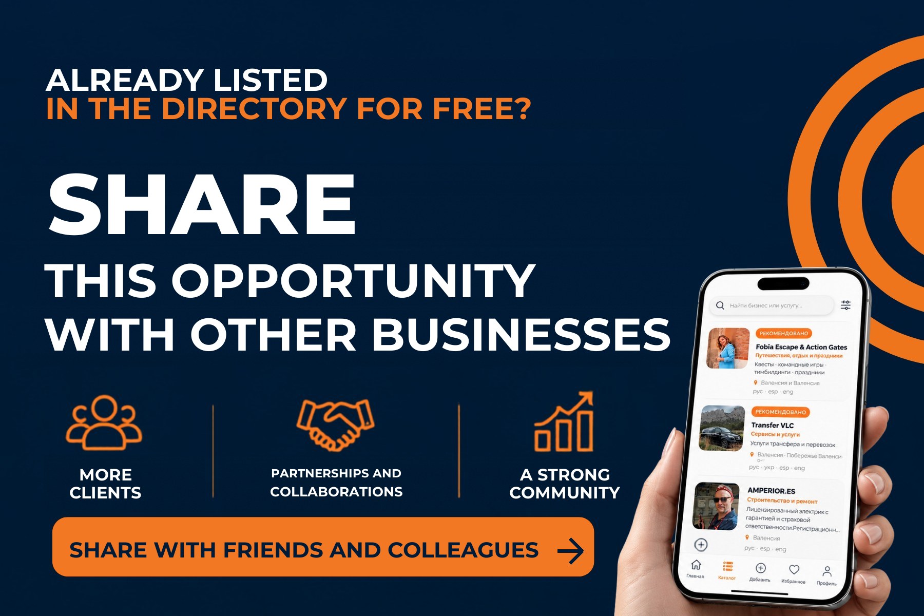 Already listed in the directory for free? Share this opportunity
with other businesses